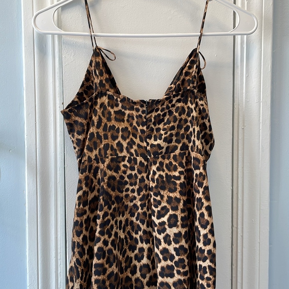 Zara Leopard Print Wide Leg Jumpsuit - Picture 3 of 4